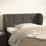 VidaXL Tăblie de pat cu aripioare gri &icirc;nchis 103x23x78/88 cm catifea