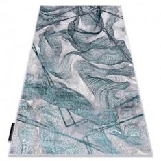 Covor DE LUXE modern 621 Net - structural gri / verde, 200x290 cm