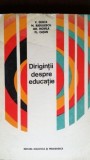 Dirigintii despre educatie V. Ghica, M. Radulescu