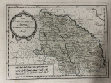 Harta veche color nord Moldova Bucovina 1789 Von Reilly