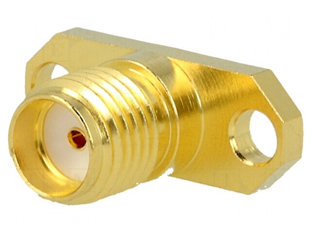 Conector SMA mamă drept 50&Omega; PTFE aurit pentru lipire