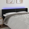 VidaXL Tăblie de pat cu LED, negru, 163x16x78/88 cm, piele ecologică 3123192