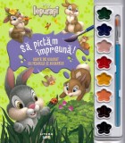 Disney. Iepurasi. Sa pictam impreuna! Carte de colorat cu pensula si acuarele - Litera