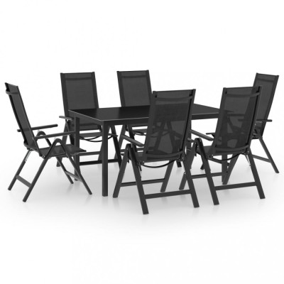 Gossi set mobilier de gradina, 7 piese, antracit, aluminiu foto