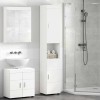 VidaXL Dulap de Baie cu ușă TULUM Alb 37 x 31.5 x 203 cm Lemn compozit 880351