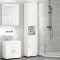 vidaXL Dulap de Baie cu ușă TULUM Alb 37 x 31.5 x 203 cm Lemn compozit 880351