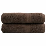 vidaXL Prosoape de m&acirc;ini premium SOLUND 2 buc maro 50x100cm 600gsm