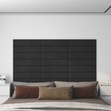 vidaXL Tăblie de Pat pentru Perete 12 pcs Negru Catifea 4008341