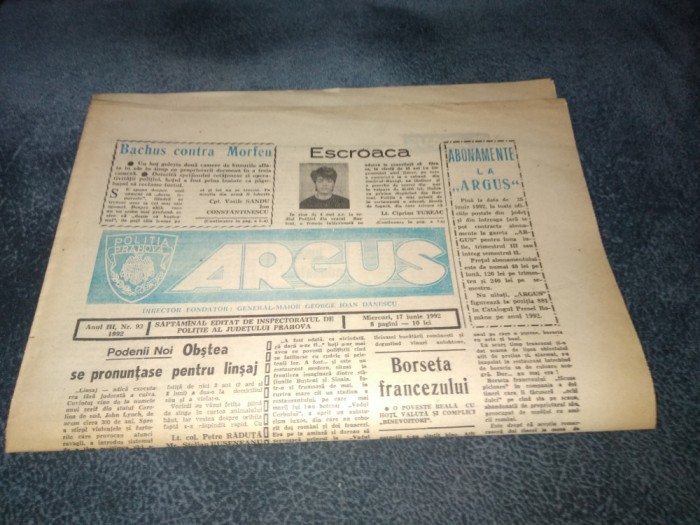 REVISTA ARGUS 17 IUNIE 1992