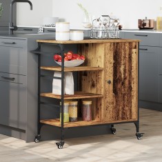 vidaXL Cărucior de bucătărie Lemn vechi 87,5x38,5x84,5 cm Lemn de inginerie