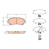 Set placute frana fata TRW, Nissan X-Trail (T32 ), 10.2013-; Renault Kadjar (Ha , Hl ), 06.2015-, Fata; puntea fata; Echipament vehicul : vehicul far