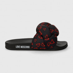 Love Moschino papuci femei, culoarea negru JA28312G0IIW100A