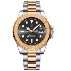 Poedagar Ceas barbatesc Quartz Analog Casual Indici luminosi Argintiu Negru foto