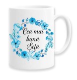 Cana alba personalizata &quot;Cea mai buna sefa&quot;, INOVATIX&reg;. 330ml, Oem