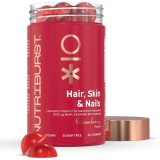 Multivitamine gumate pentru par, piele si unghii Nutriburst Premium aroma capsuni 60 buc
