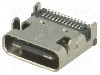 Conector USB C, ADAM TECH - USB-C31-S-RA-SMT-BK