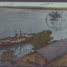 5250 - BAZIAS, Caras-Severin, Railway & Ship - old postcard - used - 1913