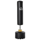 HOMCOM Sac de Box Autoportant cu Bază Re&icirc;ncărcabilă cu Apă și Nisip, &Oslash;50x170 cm, Negru | Aosom Romania