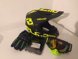 Set casca enduro+Ochelari+Manusi+Cagula marimea S(55-56 cm), Oem