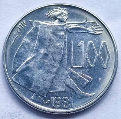 174. Moneda San Marino 100 lire 1981 foto