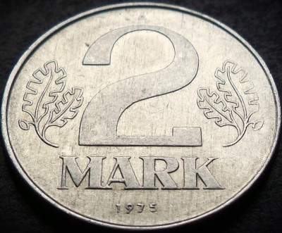 Moneda 2 MARCI / MARK - RDG (GERMANIA DEMOCRATA), anul 1975 * cod 3703 A foto