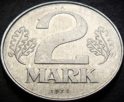 Moneda 2 MARCI / MARK - RDG (GERMANIA DEMOCRATA), anul 1975 * cod 3703 A foto