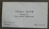Carte de vizită anii 80, Casa culturii Cehoslovace, Bucuresti, Vaclav Bublik