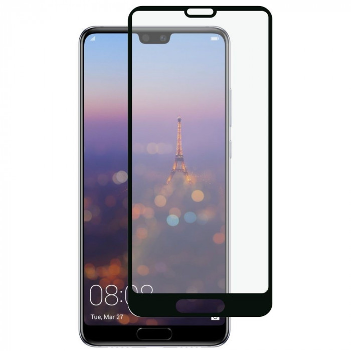 Folie de Sticla 9D Full Glue HUAWEI P20 Pro (Negru) Smart Glass