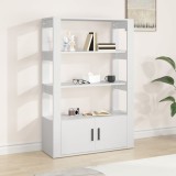 vidaXL Servantă, alb, 80x30x119,5 cm, lemn prelucrat
