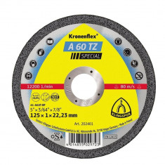 Disc Debitare Klingspor A60TZ Special, Inox, 125x1x22 mm, Disc Debitare Standard Metale Neferoase, Disc pentru Polizorul Unghiular, Disc pentru Flex,
