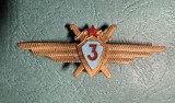 Insigna pilot militar Cl 3 1952 1966 RPR varianta scut albastru