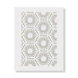 Cumpara ieftin Sablon Perete vopsire, tencuiala 900x600x0.7mm Hexagon Burst Refolosibil, model MXSP7102
