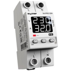 Releu monofazat protectie tensiune-amperaj 32A DigiTop VA-PRO-32A