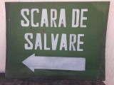 T32 Tablă vopsită industrială &ndash; Scara de salvare &ndash; Rom&acirc;nia comunistă