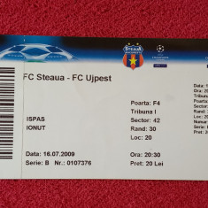 Bilet meci fotbal STEAUA BUCURESTI - FC UJPEST (Champions League 16.07.2009)