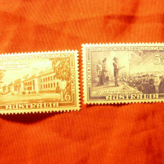 2 Timbre Australia 1951 - 50 Ani Commonwealth , val. 5 1/2 si 1/6sh