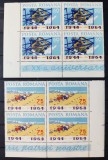 1964 - a XX Aniversare a Eliberarii Patriei - bloc de 4 MNH** colt coala LP 587, Oameni, Nestampilat