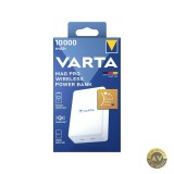 Baterie Externa Wireless Varta Mag Pro 10000mAh 20W 1 x QI - 2 x USB-C Alba