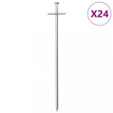 vidaXL Țăruși de cort, 24 buc., 23 cm, &Oslash;6 mm, oțel galvanizat