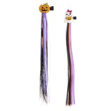 Set Clame Păr Halloween, 2 Bucăți, Dovleac și Fantomă, Multicolor, 40cm