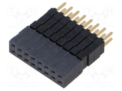 Conector SAMTEC 16 pini tată aurit THT 2,54mm foto