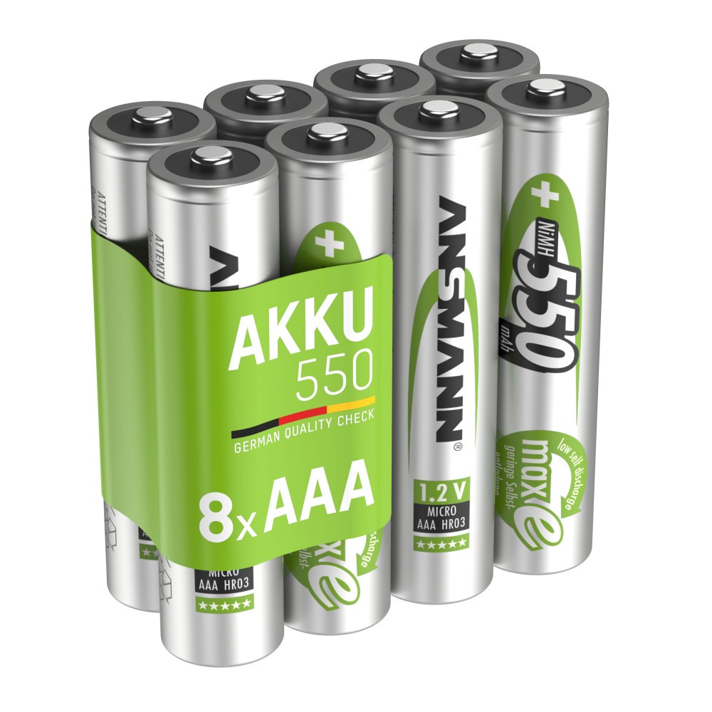 Set 8 acumulatori Lampi Solare AAA, HR03, Ni-Mh, 500/550 mAh, Ansmann |  Okazii.ro