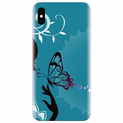 Husa silicon pentru Apple Iphone XS Max, Blue Butterfly foto