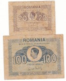 ROMANIA 20, 100 lei 1945 UZATE