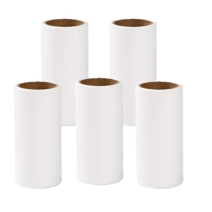 Set 5 rezerve pentru rola de curatat scame, 10 x 4.3 cm, alb