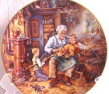 FARFURIE DECORATIVA PORTELAN WEIMAR COLECTIA IN VIZITA LA BUNICI ATELIERUL BUNICULUI BRADEX IN EDITIE LIMITATA ANUL 1993