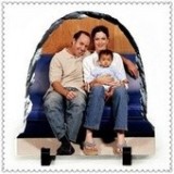 Piatră Ardezie Personalizată Semirotundă 15x15cm cu Poză și Text - Cadou Unic