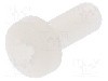 Surub M3, poliamida, lungime 8mm, cap rotund, pas filet 0.5, DREMEC - 8G205M3X08