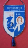 Fanion fotbal - "UNIVERSITATEA" CRAIOVA (in medalion Silviu Lung - anii`80)