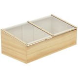 Seră de lemn Outsunny Frigider Seră Frigider Sistem de grădinărit și grădinărit pentru balcon, 100 x 50 x 35 cm, Natural, Molid, placă PC | Aosom Roma